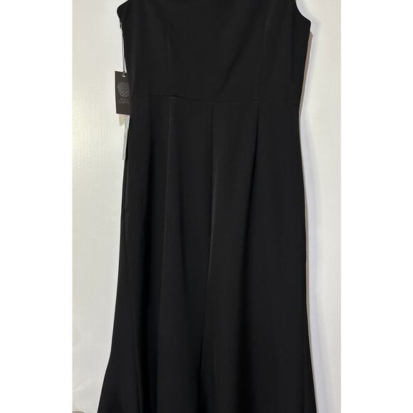 Vince Camuto Ruffle Detail One-Shoulder High-Low Gown Black Size 12 NWT Elegant - Picture 12 of 14